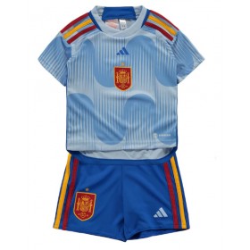 Baby Fußballbekleidung Spanien Auswärtstrikot WM 2022 Kurzarm (+ kurze hosen)